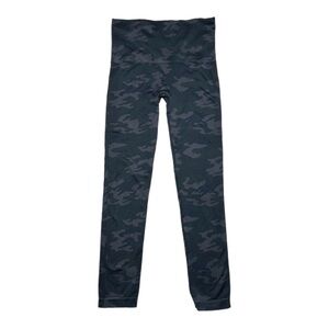 Spanx Womens Camouflage Print  Grey Black High Waisted Athletic Leggings Size M